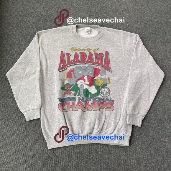 Vintage 1992 Alabama Crimson Tide Champ Sweater, University of Alabama Shirt tee - Picture 1 of 4